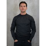 Gebreide Trui - Donker Grijs - 52% Viscose 28% Elastaan 20% Polyamide