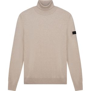 Malelions Men Knitted Turtleneck Taupe