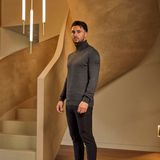 Gebreide Trui - Donker Grijs - 52% Viscose 28% Elastaan 20% Polyamide