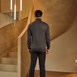 Gebreide Trui - Donker Grijs - 52% Viscose 28% Elastaan 20% Polyamide