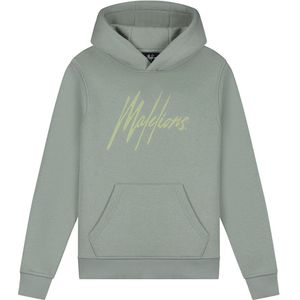 Malelions - Striped Signature Hoodie - Groen - Voor Kinderen