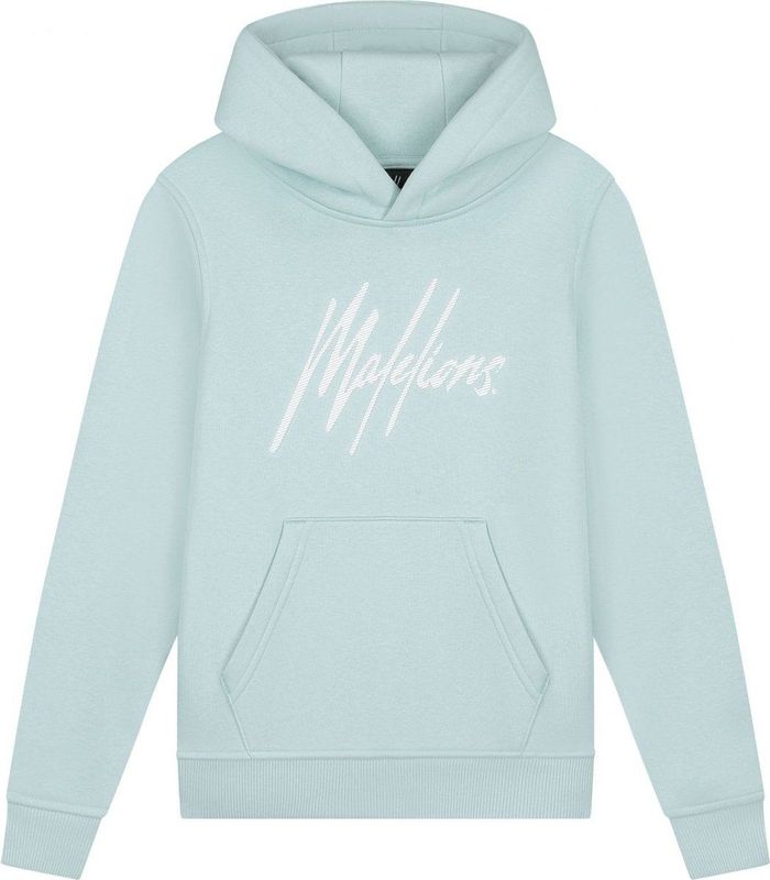 Malelions - Hoodie - Lichtblauw - Katoen - Capuchon met Kangoeroe Zak