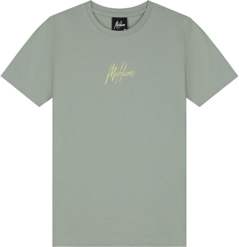 Malelions - Zomer T-shirt - Agave Groen - Signature - Gestreept