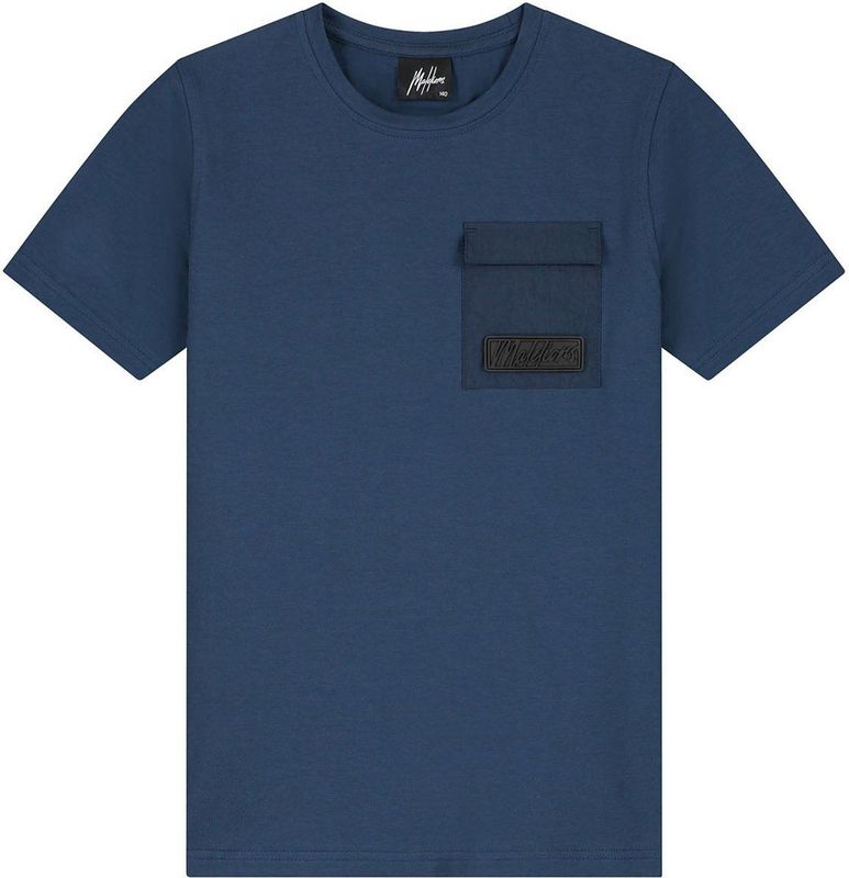Malelions - Nylon Pocket T-Shirt - Marine - Kinderen