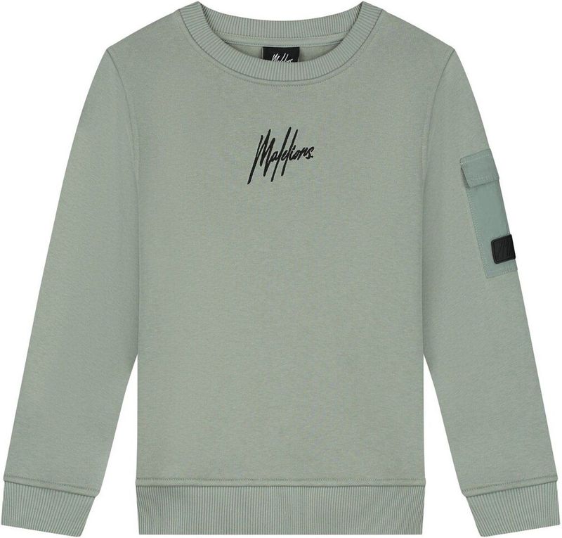 Malelions - Nylon Pocket Sweater - Kinderen - Zwart - 70% Katoen / 30% Polyester