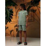Malelions - Junior Signature Towelling T-Shirt - Agave Green - 77% Katoen / 23% Polyester