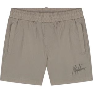 Malelions - Crinkle Swim Shorts - Taupe - 100% Nylon