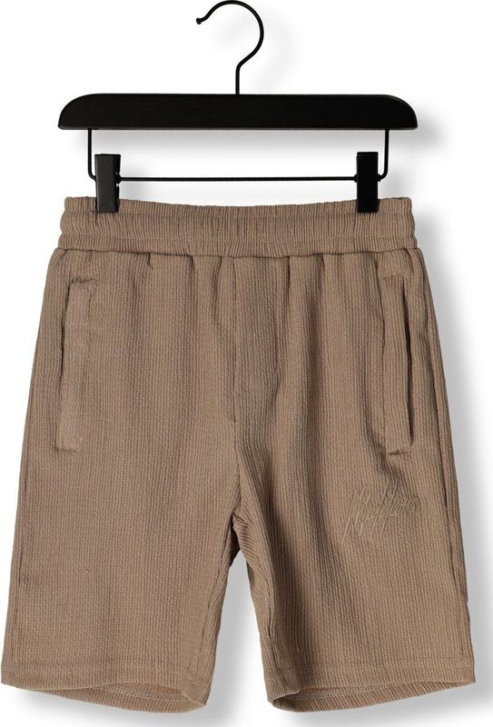 Malelions - Seersucker Shorts - Taupe - Korte Broeken