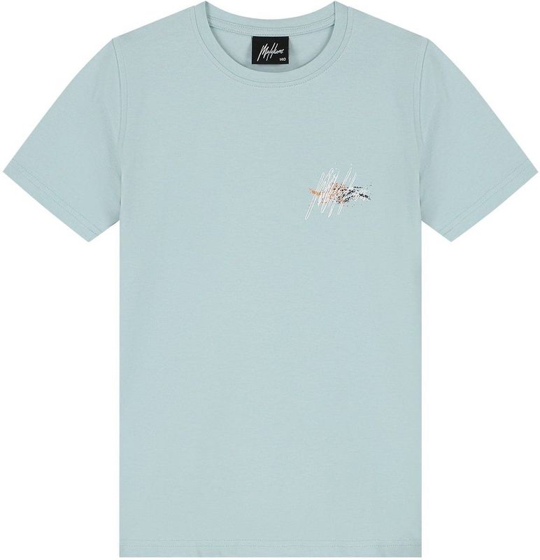 Malelions - Kids Splash - T-Shirt - Sky Blue - 95% Katoen, 5% Elastaan