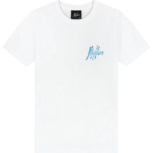 Malelions - 3D Wave T-Shirt - Wit - 95% Katoen 5% Elastaan