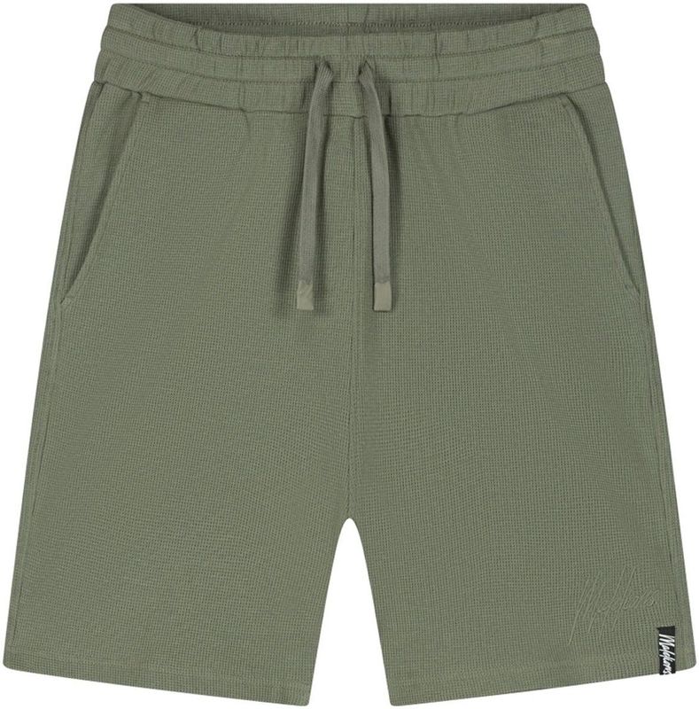 Malelions - Signature Waffle Short - Zwart - Wafelstof