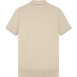 Malelions - Knitted Patch Polo - Poloshirt - Beige - Korte Mouwen