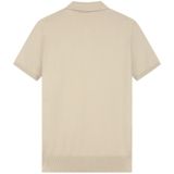 Malelions - Knitted Patch Polo - Poloshirt - Beige - Korte Mouwen