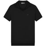 Malelions Knitted Patch Polo - Black