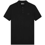 Malelions Knitted Patch Polo - Black