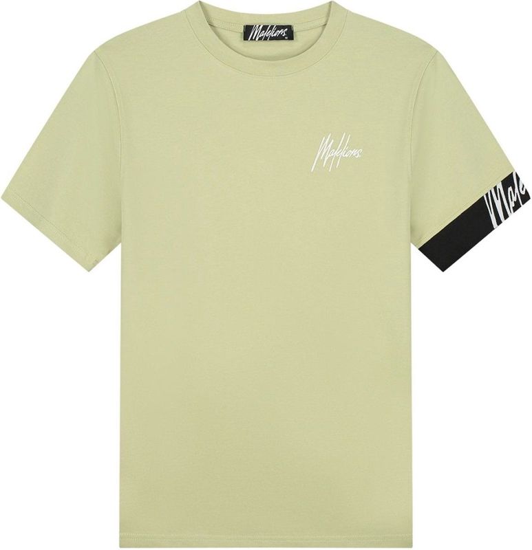 Malelions - Captain T-Shirt 2.0 - Light Green - Katoen/Elastaan