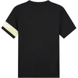 Malelions - Captain T-Shirt - Zwart Licht Groen - Katoen Elastaan