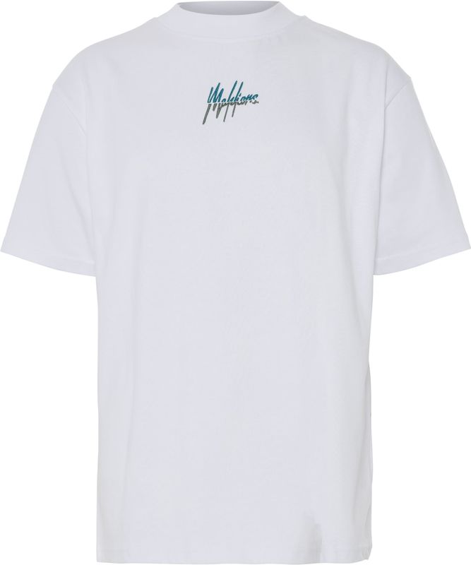 Malelions - Split T-Shirt - Wit - 100% Katoen