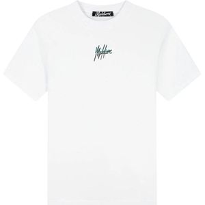 Malelions - Split T-Shirt - Wit - 100% Katoen