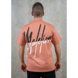 Malelions - T-shirt - Beige - Oversized Pasvorm - Katoen
