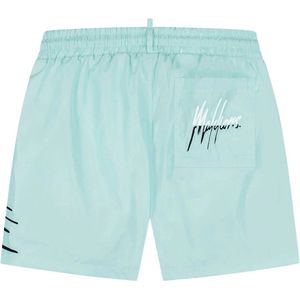 Malelions - Split Swim Shorts - Bright Blue - 100% Polyester
