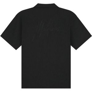 Malelions - Seersucker Shirt - Zwart - 100% Polyester