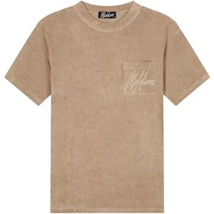 Malelions - Signature Towelling T-shirt - Taupe - Heren