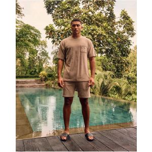 Malelions - Handtekening Towelling T-shirt - Beige - Katoen