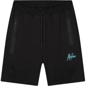 Malelions - Sport Counter Shorts - Zwart/Turquoise - 80% Katoen, 15% Polyester, 5% Elastaan