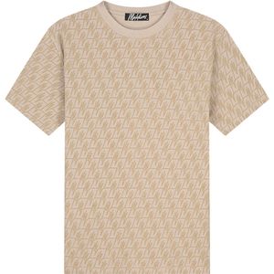 Malelions - Monogram T-Shirt - Taupe - Katoenblend