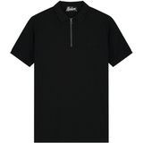 Malelions Zip Polo - Black - Katoen