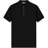 Malelions Zip Polo - Black - Katoen