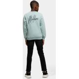 Malelions Kids Striped Signature Sweater - Aqua Grey/Anthracite 4-104