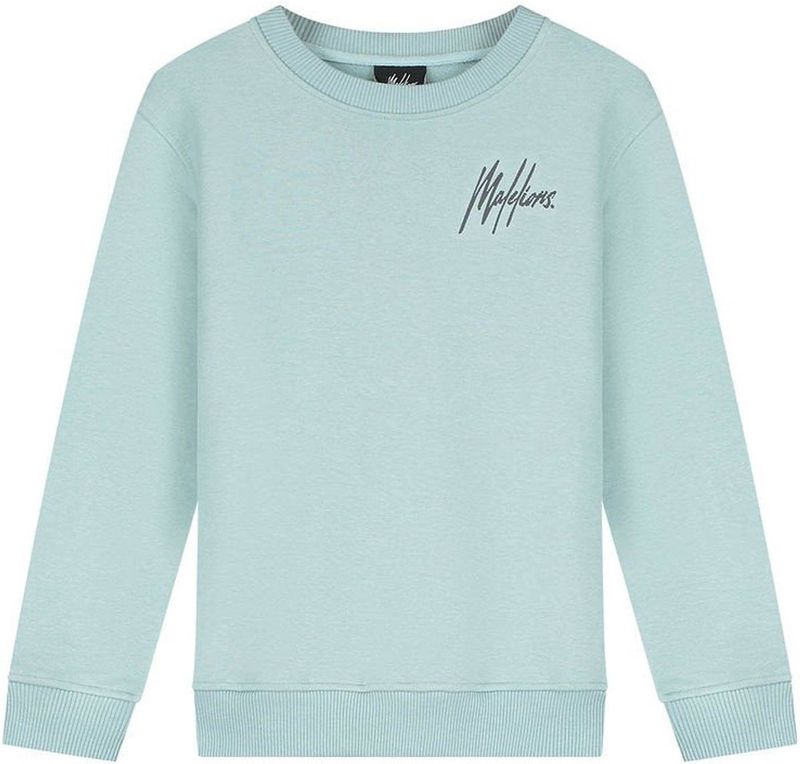 Malelions - Kids Striped Signature Sweater - Aqua Grey/Anthracite