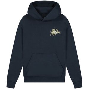 Malelions Kids Splash Hoodie - Navy/Bright Yellow 4-104
