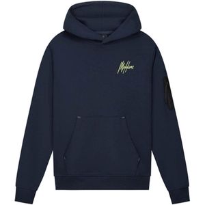 Malelions - Kids Counter Hoodie - Navy/Bright Yellow