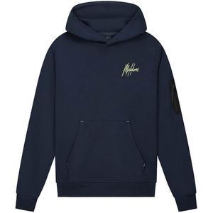 Malelions - Kids Counter Hoodie - Navy/Bright Yellow