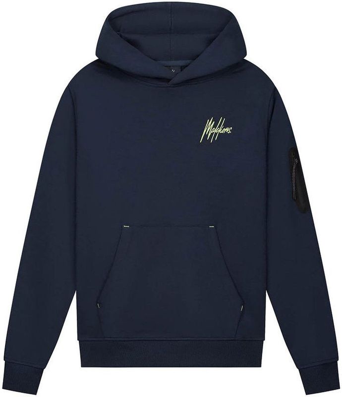 Malelions - Kids Counter Hoodie - Navy/Bright Yellow