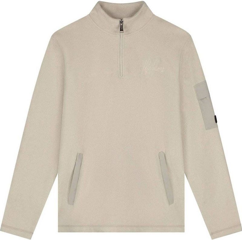 Malelions - Fleece Half Zip Sweater - Sand