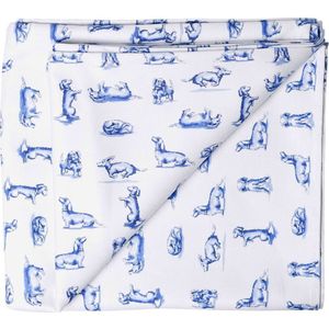 Heinen Delfts Blauw - Tafelkleed - Teckel Nhaan - Katoen - 140 x 260 cm