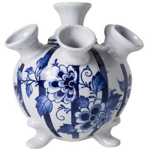 Heinen Delfts Blauw Tulpenvaas op pootjes Fair Florals
