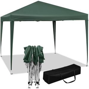 BukkitBow - Partytent – Opvouwbare Tent – Waterdicht en Weersbestendig – Tuinpaviljoen - 300 x 300 cm – Groen