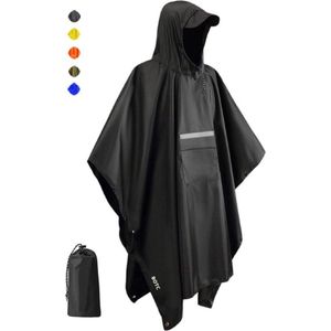 BOTC - Poncho - Regenponcho - Zwart - Waterdicht