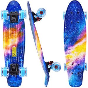 Suotu Skateboard - Skateboard Jongens - Wielen met LED-verlichting - Skateboard Meisjes - Skateboard Volwassenen - Cadeau