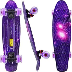 Suotu Skateboard - Skateboard Jongens - Wielen met LED-verlichting - Skateboard Meisjes - Skateboard Volwassenen - Cadeau