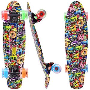 Suotu Skateboard - Skateboard Jongens - Wielen met LED-verlichting - Skateboard Meisjes - Skateboard Volwassenen - Cadeau