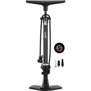 BOTC Fietspomp met Drukmeter - Fiets Pomp Racefiets en Mountainbike - Voetpomp Fiets - Zwart