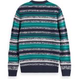 Scotch & Soda Mixed Yarns Stripes Extra Dropped Shoulder Sweater Heren Trui