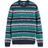 Scotch & Soda Mixed Yarns Stripes Extra Dropped Shoulder Sweater Heren Trui