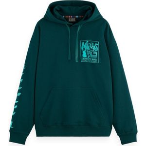 Scotch & Soda Loose Fit Artwork Hoodie Heren Trui